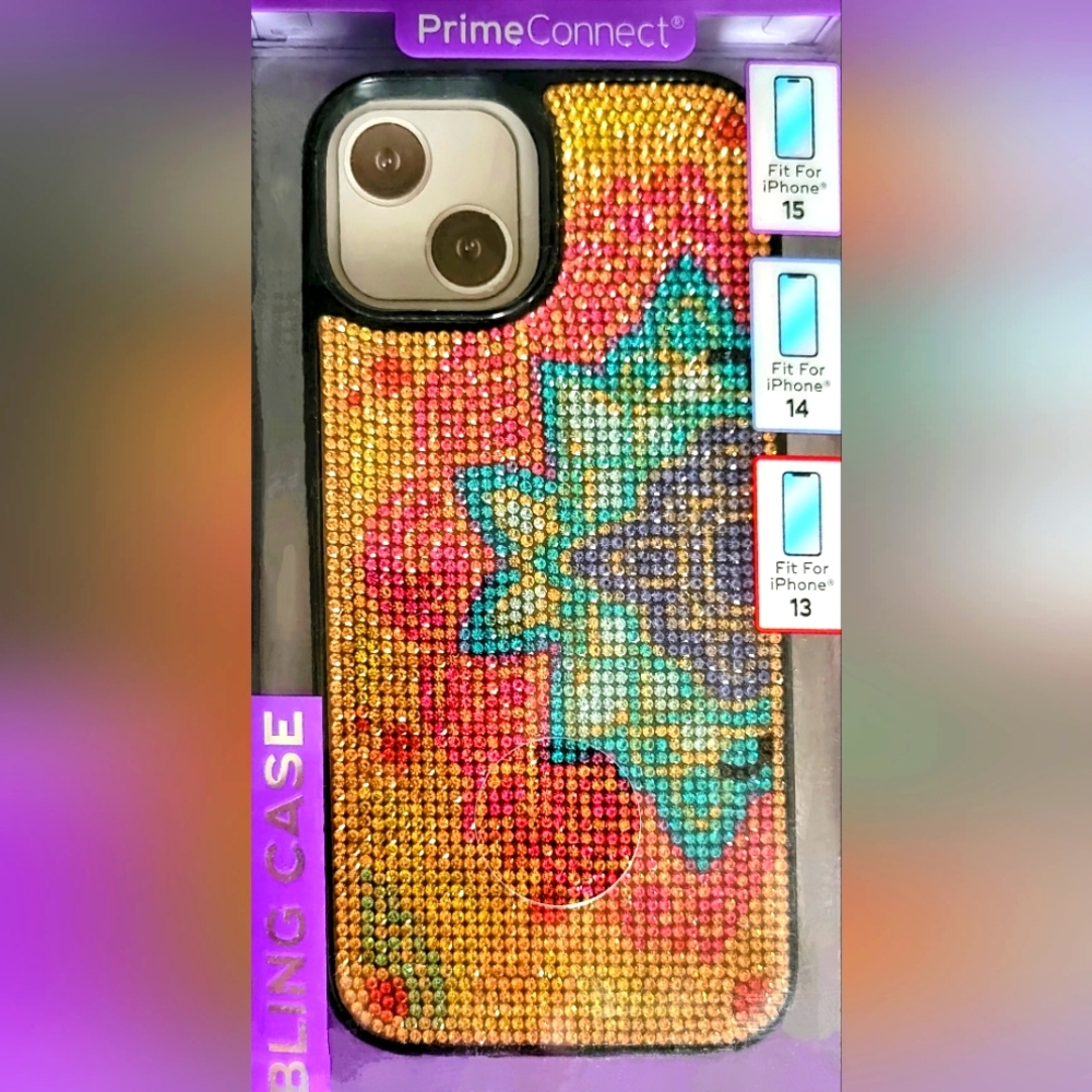 iPhone 15/14/13 Mandala Rhinestone Bling Phone Case